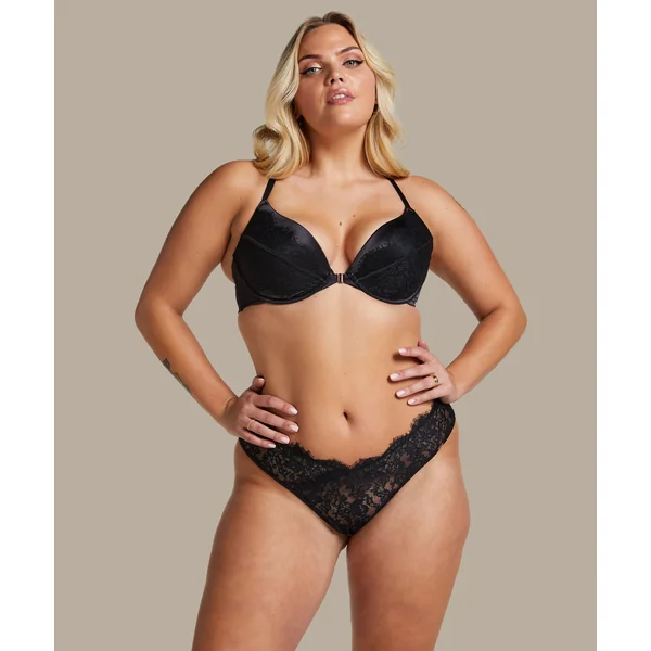 Soutien-gorge push-up à armatures préformé Chalice - Noir