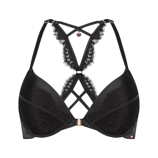 Soutien-gorge push-up à armatures préformé Chalice - Noir