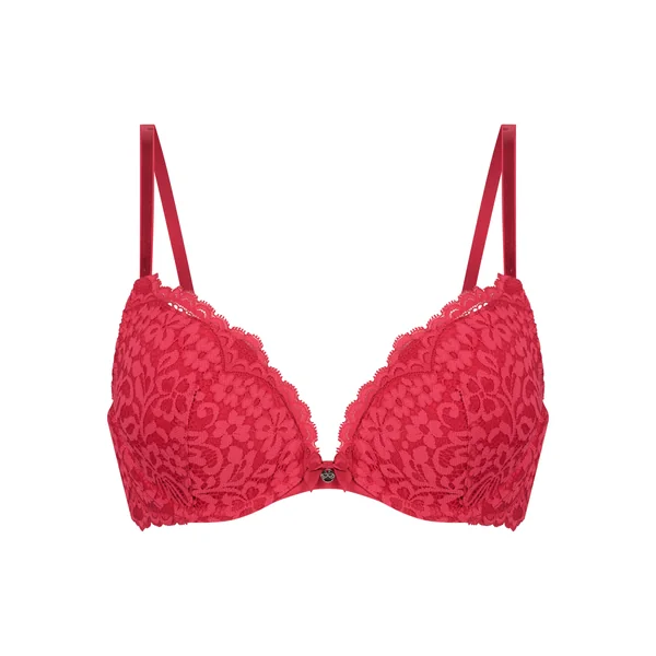 Soutien-gorge push-up à armatures rembourré Rose - Rouge