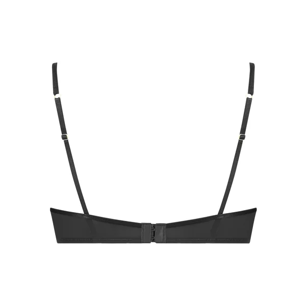 Soutien-gorge rembourré demi-bonnet à armatures longline Iggy - Noir