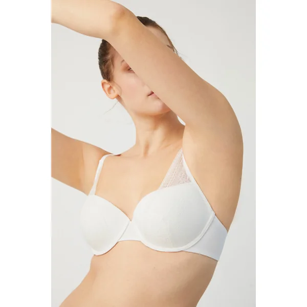Soutien-gorge rembourré à armatures ivoire