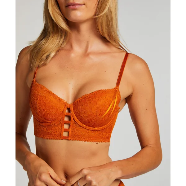 Soutien-gorge rembourré à armatures longline Vera - Orange