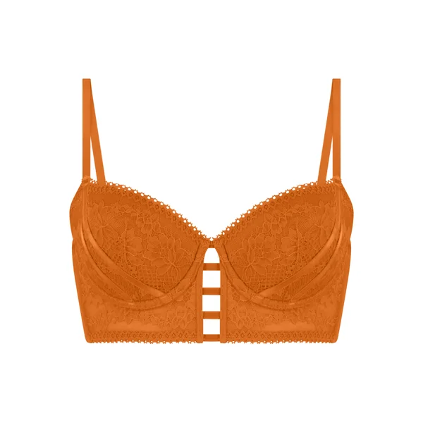 Soutien-gorge rembourré à armatures longline Vera - Orange