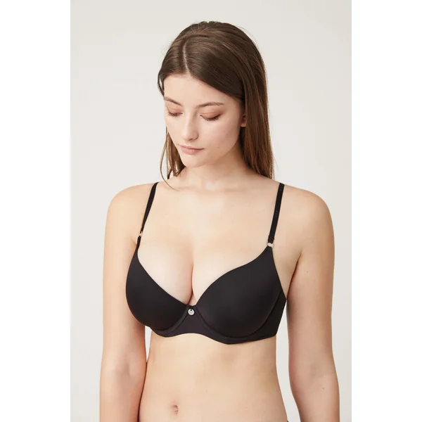 Soutien-gorge rembourré à armatures noir