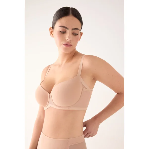 Soutien-gorge rembourré à armatures Nomarks, pare-soleil couleur chair