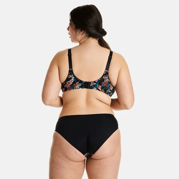 Soutien-gorge souple grand maintien noir/caramel Elena