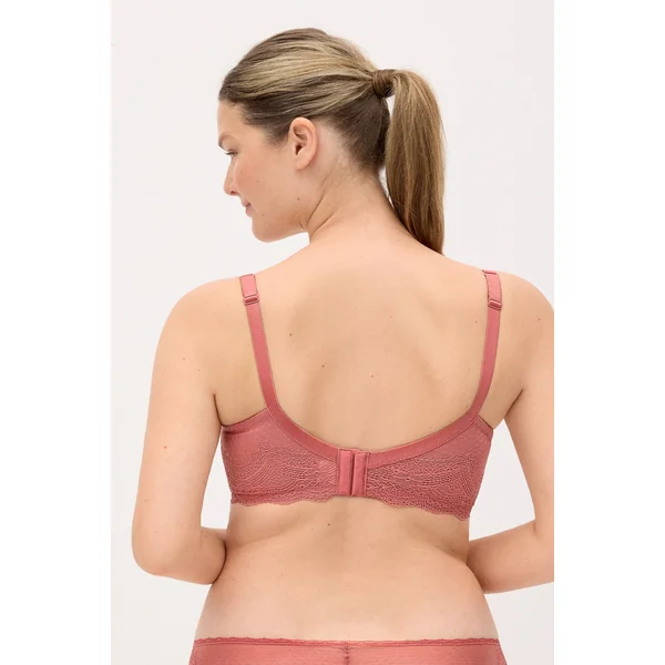 Soutien-gorge à armatures couvrant avec rembourrage en plumes roses