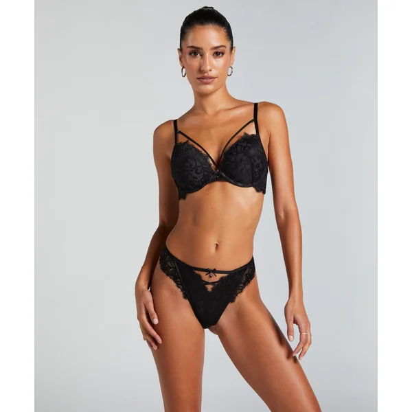 Soutien-gorge à armatures maximiseur préformé Char - Noir