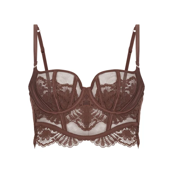 Soutien-gorge à armatures non préformé longline Indigo - Marron