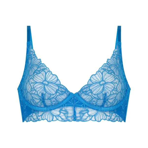 Soutien-gorge à armatures non-préformé longline Anya - Bleu