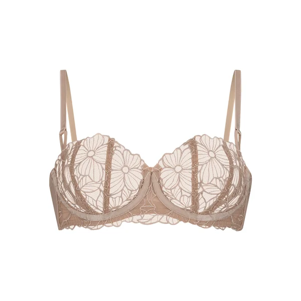 Soutien-gorge à armatures non-préformé longline Anya - Marron