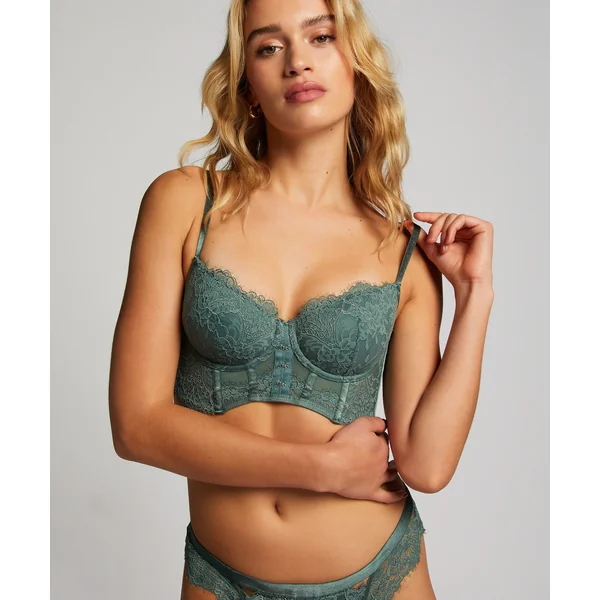 Soutien-gorge à armatures préformé longline Bella - Vert