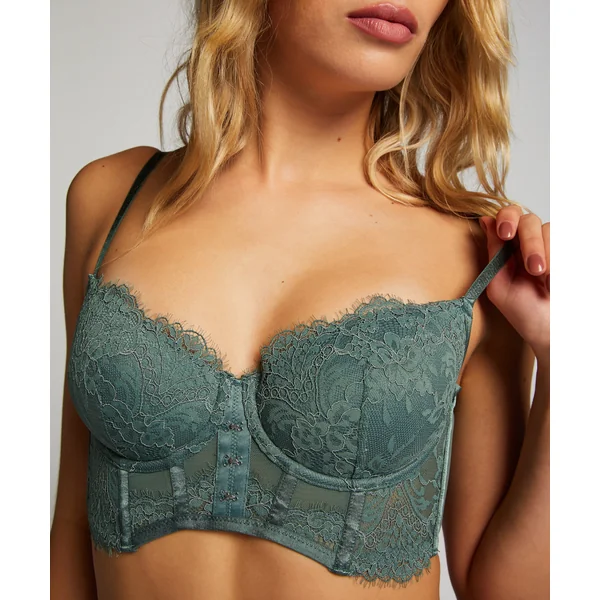 Soutien-gorge à armatures préformé longline Bella - Vert