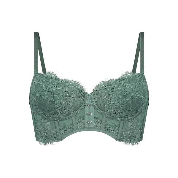 Soutien-gorge à armatures préformé longline Bella - Vert
