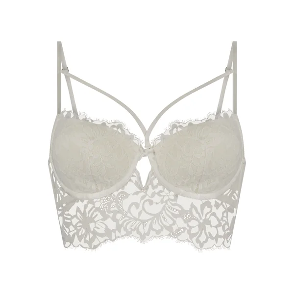 Soutien-gorge à armatures préformé longline Isabella - Blanc