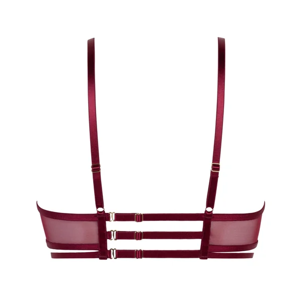 Soutien-gorge à armatures préformé longline Scarlett - Rouge