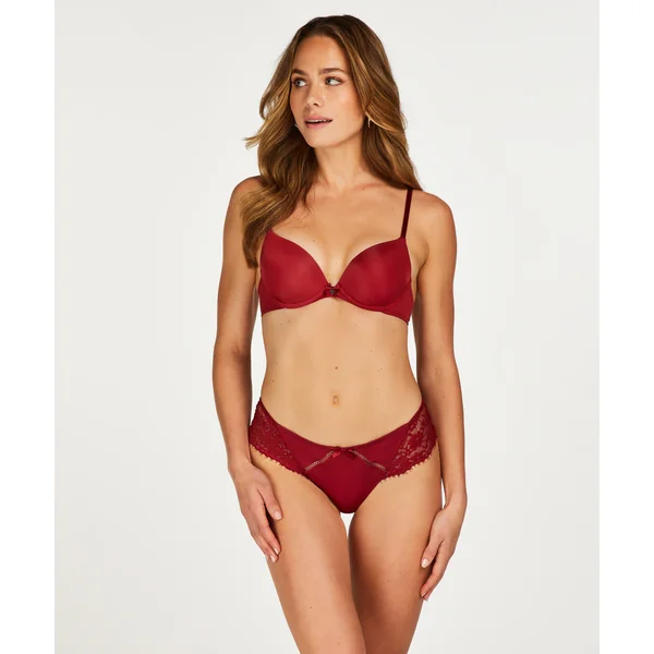 Soutien-gorge à armatures préformé Plunge - Rouge