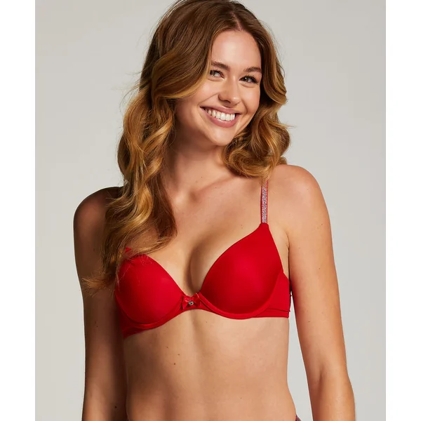 Soutien-gorge à armatures préformé Plunge - Rouge
