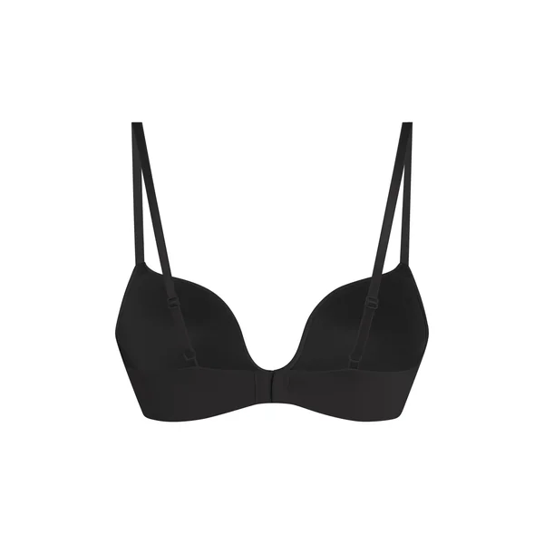 Soutien-gorge à armatures préformé push-up Deep-V - Noir