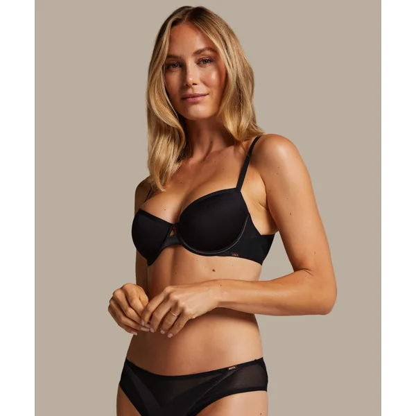 Soutien-gorge à armatures préformé push-up Essential - Noir