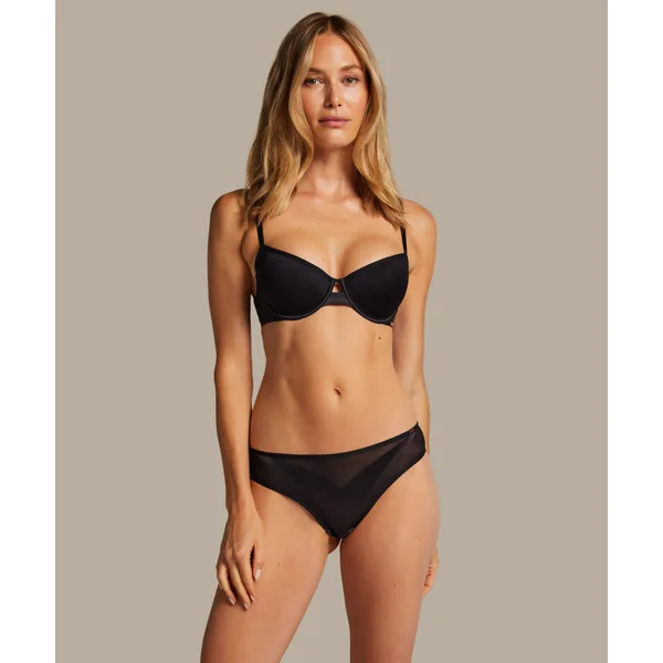 Soutien-gorge à armatures préformé push-up Essential - Noir