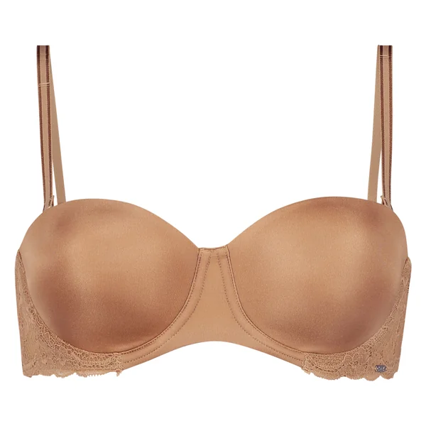 Soutien-gorge à armatures préformé sans bretelles Angie - Beige