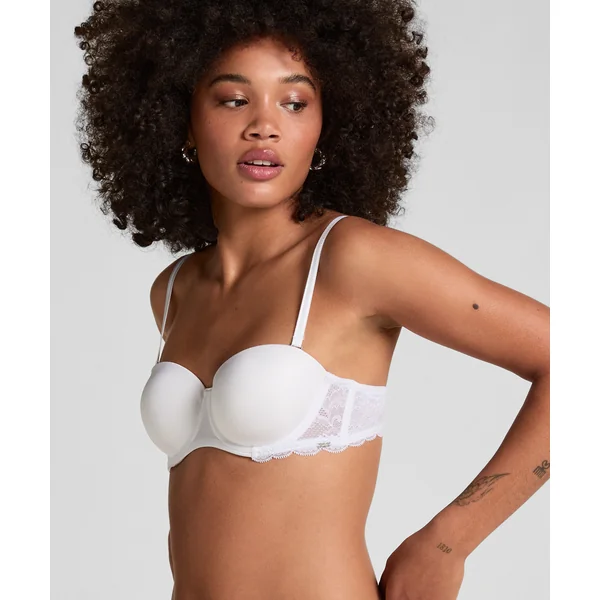 Soutien-gorge à armatures préformé sans bretelles Angie - Blanc