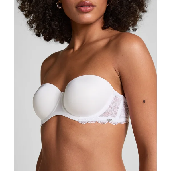 Soutien-gorge à armatures préformé sans bretelles Angie - Blanc