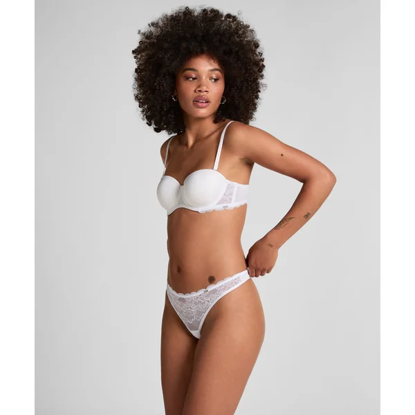 Soutien-gorge à armatures préformé sans bretelles Angie - Blanc