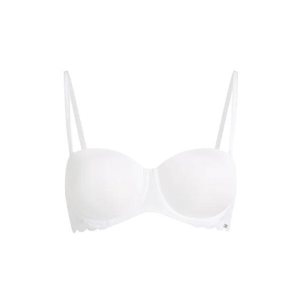 Soutien-gorge à armatures préformé sans bretelles Angie - Blanc