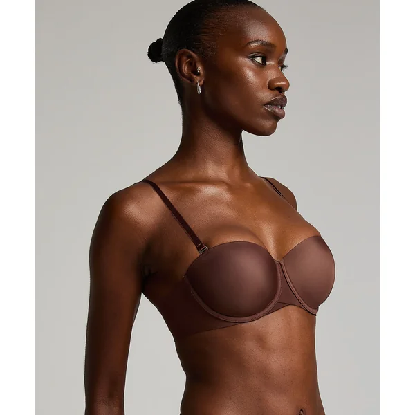 Soutien-gorge à armatures préformé sans bretelles Jane - Marron