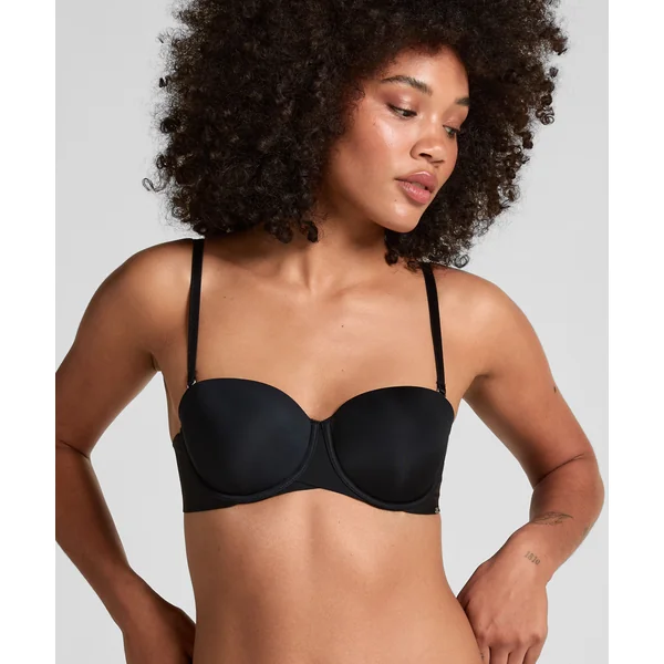 Soutien-gorge à armatures préformé sans bretelles Jane - Noir