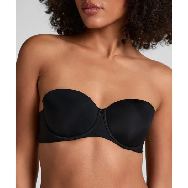 Soutien-gorge à armatures préformé sans bretelles Jane - Noir