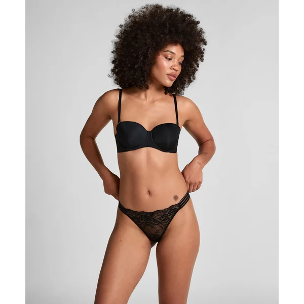 Soutien-gorge à armatures préformé sans bretelles Jane - Noir