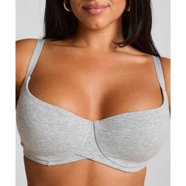 Soutien-gorge à armatures rembourré en coton - Gris