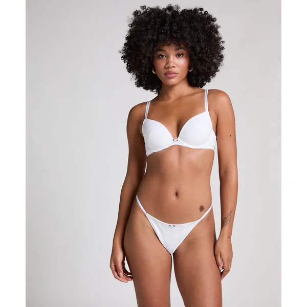 Soutien-gorge à armatures rembourré Pointelle - Blanc