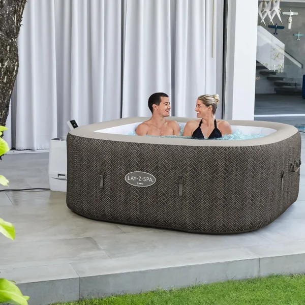 Spa gonflable carré Lay-Z-Spa Cabo Smart HydroJet EnergySense avec WiFi 4-6 personnes