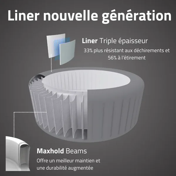 Spa gonflable carré Lay-Z-Spa San Francisco HydroJet Pro avec WiFi 5-7 personnes