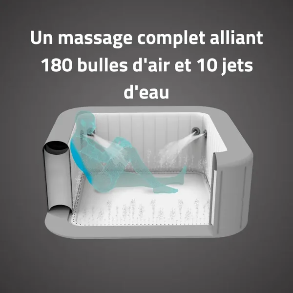 Spa gonflable carré Lay-Z-Spa San Francisco HydroJet Pro avec WiFi 5-7 personnes