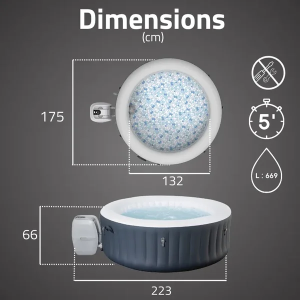 Spa gonflable rond Lay-Z-Spa Baja AirJet 2-4 personnes