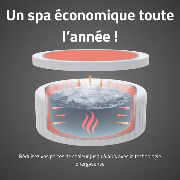 Spa gonflable rond Lay-Z-Spa Bali Smart AirJet EnergySense avec WiFi 5-7 personnes