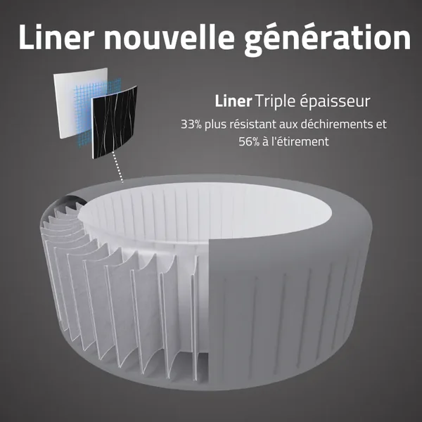 Spa gonflable rond Lay-Z-Spa Hollywood AirJet 4-6 personnes