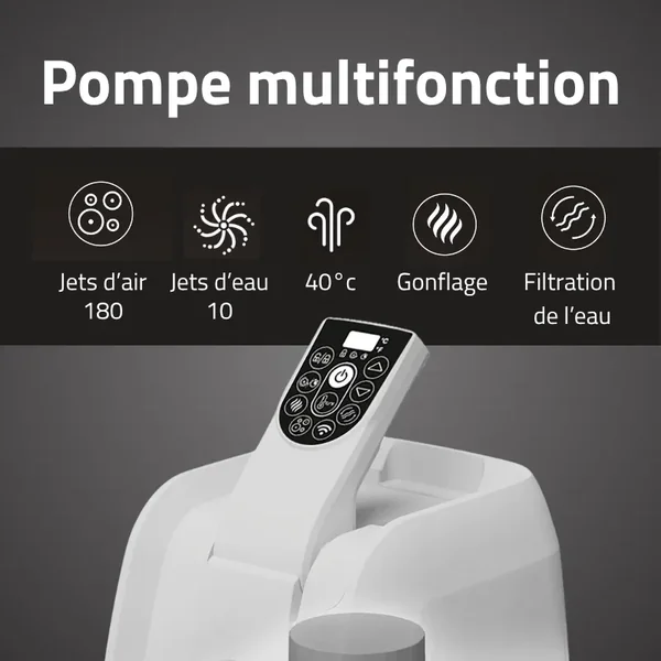 Spa gonflable rond Lay-Z-Spa Santorini HydroJet Pro 5-7 personnes