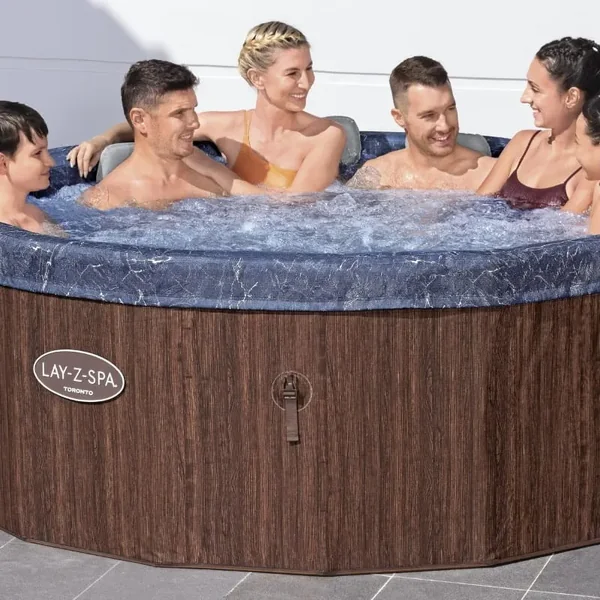 Spa semi rigide rond Lay-Z-Spa Toronto Smart AirJet Thermacore avec WiFi 5-7 personnes