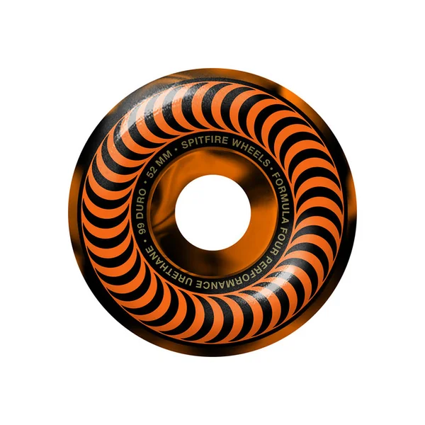 SPITFIRE WHEELS (JEU DE 4) 52MM F4 99D BLK ORANGE SWIRL CLSC