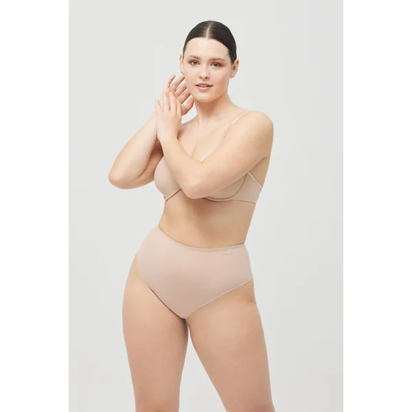 String réducteur d'abdomen à compression moyenne Nude