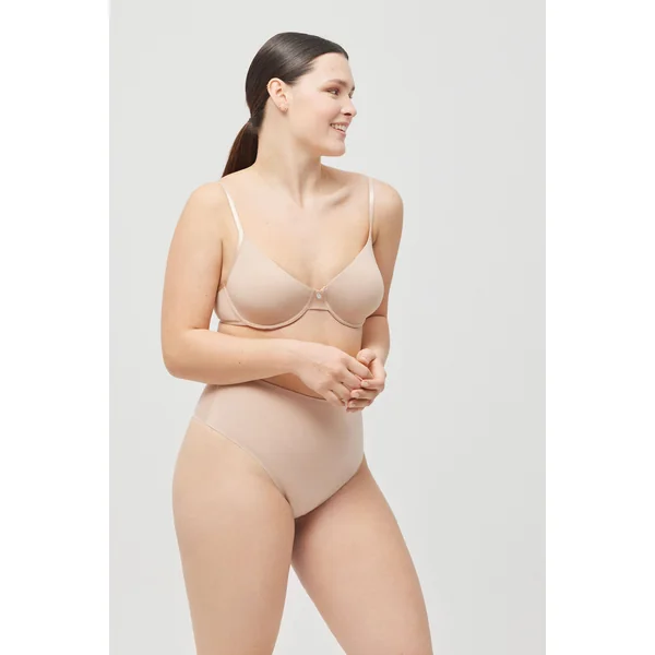 String réducteur d'abdomen à compression moyenne Nude
