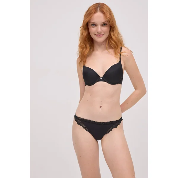 String élastique avec dentelle noire