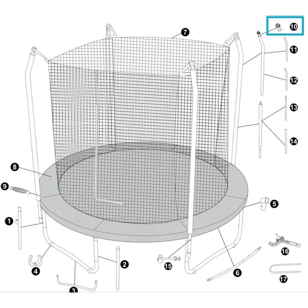 Support trampoline - Xtreme Air - 4,27 m x 2,86 m