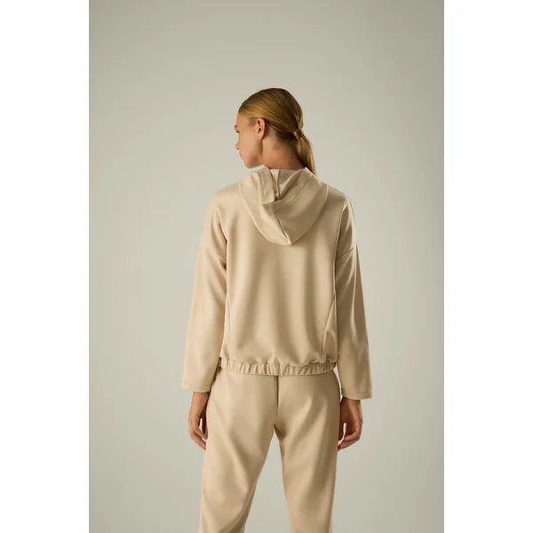 Sweat de sport à capuche beige